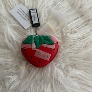 Kate Spade Strawberry Dreams Coin Purse Keychain NEW